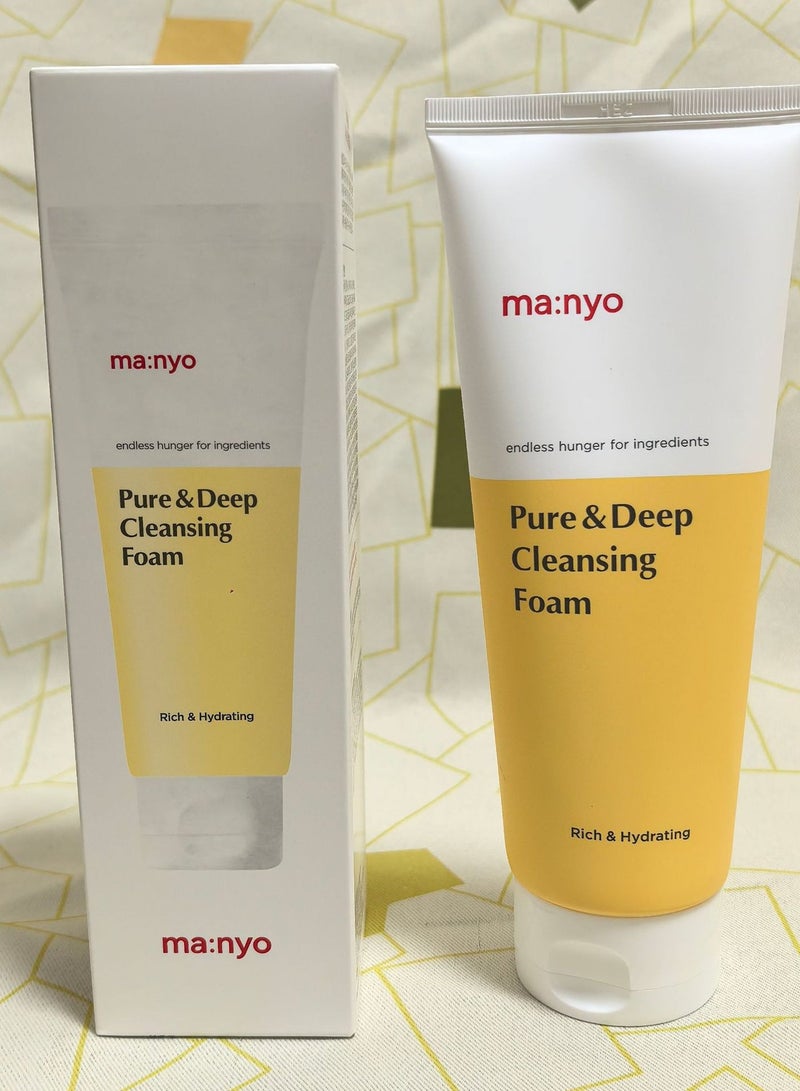 MA:NYO Pure & Deep Cleansing Foam | Gentle Face Wash with Natural Ingredients | Removes Impurities & Excess Sebum | Suitable for All Skin Types | Korean Skincare 6.7 fl oz (200ml) - Image 1